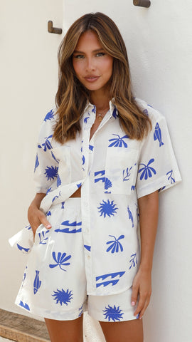 Jae Button Up Shirt - Summer Sea