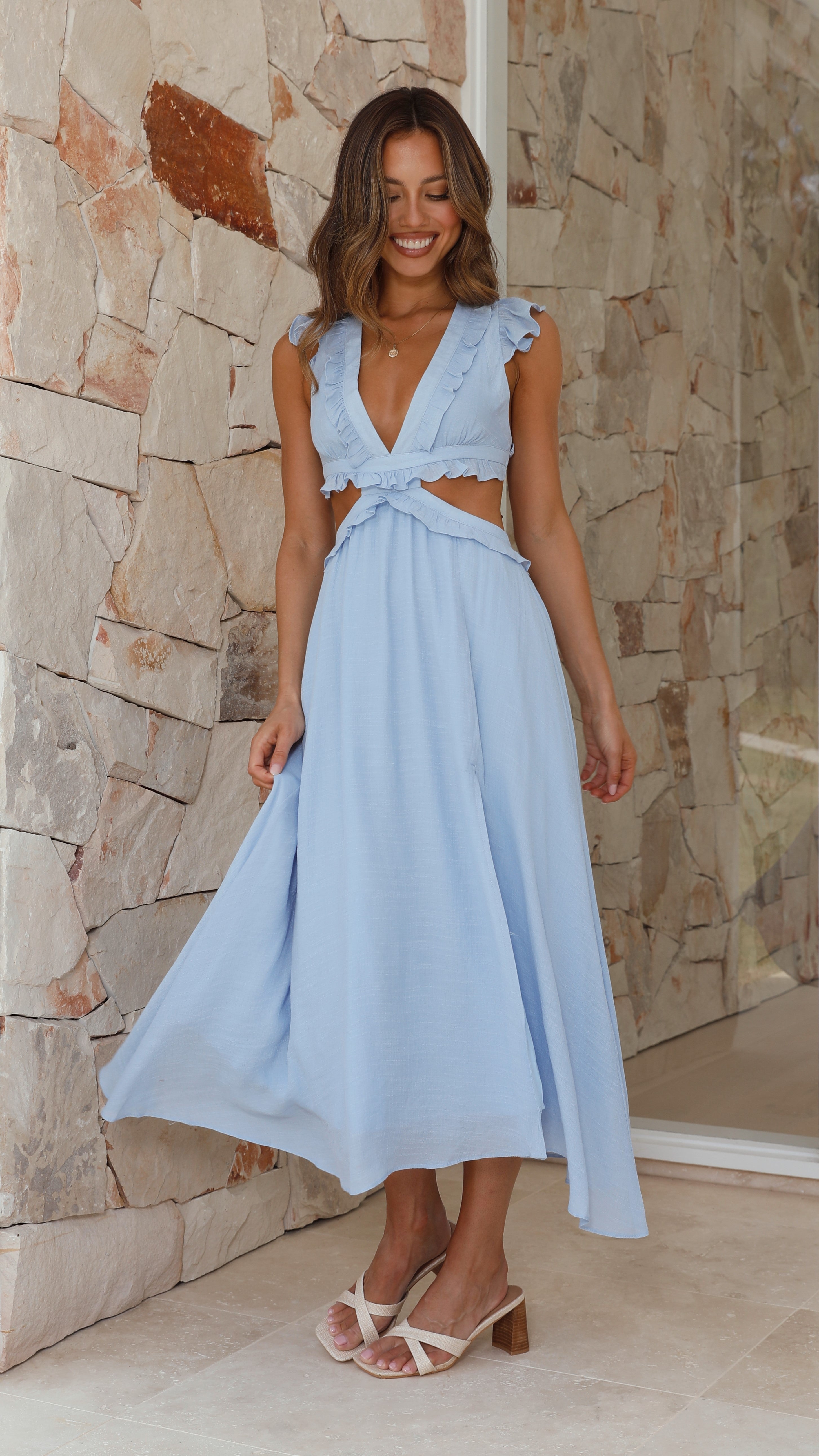 Lilyanna Maxi Dress - Light Blue