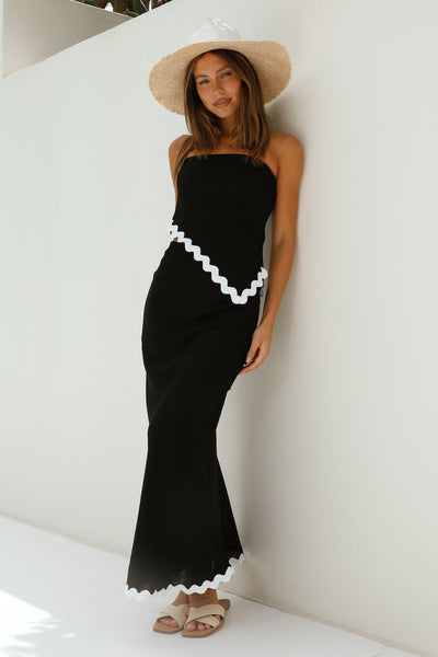 Found You Maxi Skirt Black