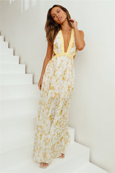 HELLO MOLLY Fashion Forward Maxi Dress Yellow