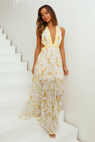 HELLO MOLLY Fashion Forward Maxi Dress Yellow