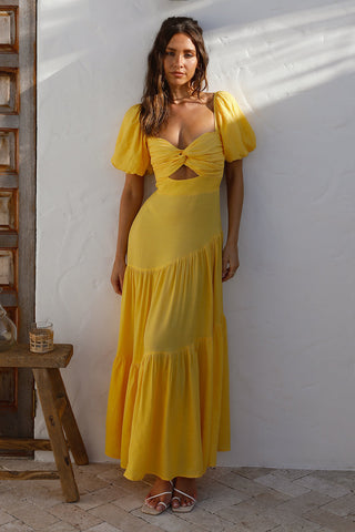 Reckless Heart Maxi Dress Yellow