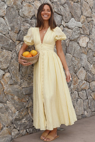 Busy Bee Maxi Dress Yellow