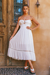 Santa Elena Midi Dress White