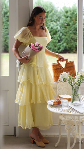 Rosaliea Maxi Dress (Lemon)