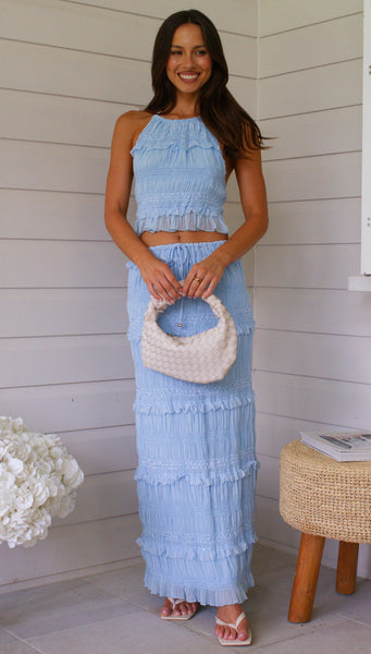 Serene Maxi Skirt (Blue)