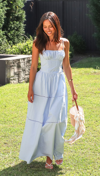 Aimee Maxi Dress (Dusty Blue)