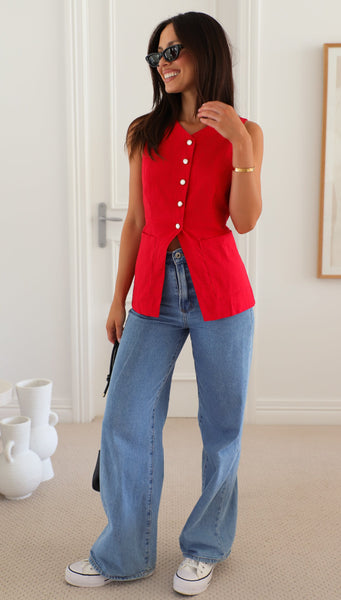 Sloane Top (Cherry)