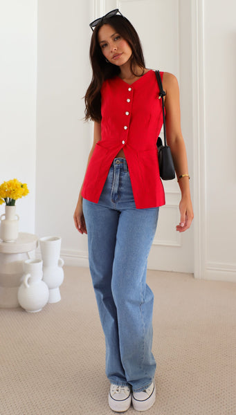 Sloane Top (Cherry)