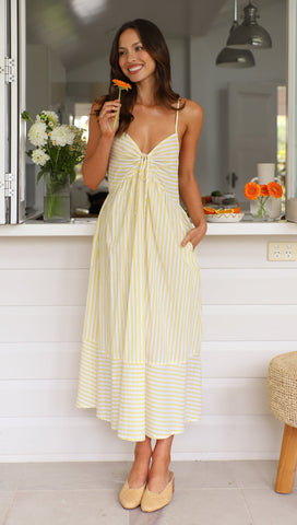 Marina Midi Dress (Lemon)