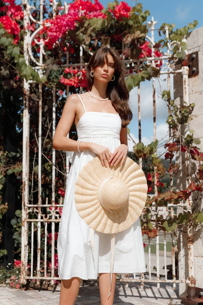 White Back Bow Back Midi Dress Gabi Swimwear White Back Bow Back Midi Dress Gabi Swimwear