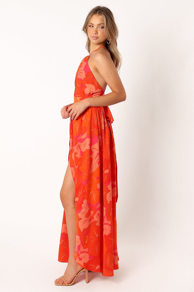 Cristee Halterneck Maxi Dress - Orange Gabi Swimwear Cristee Halterneck Maxi Dress - Orange Gabi Swimwear
