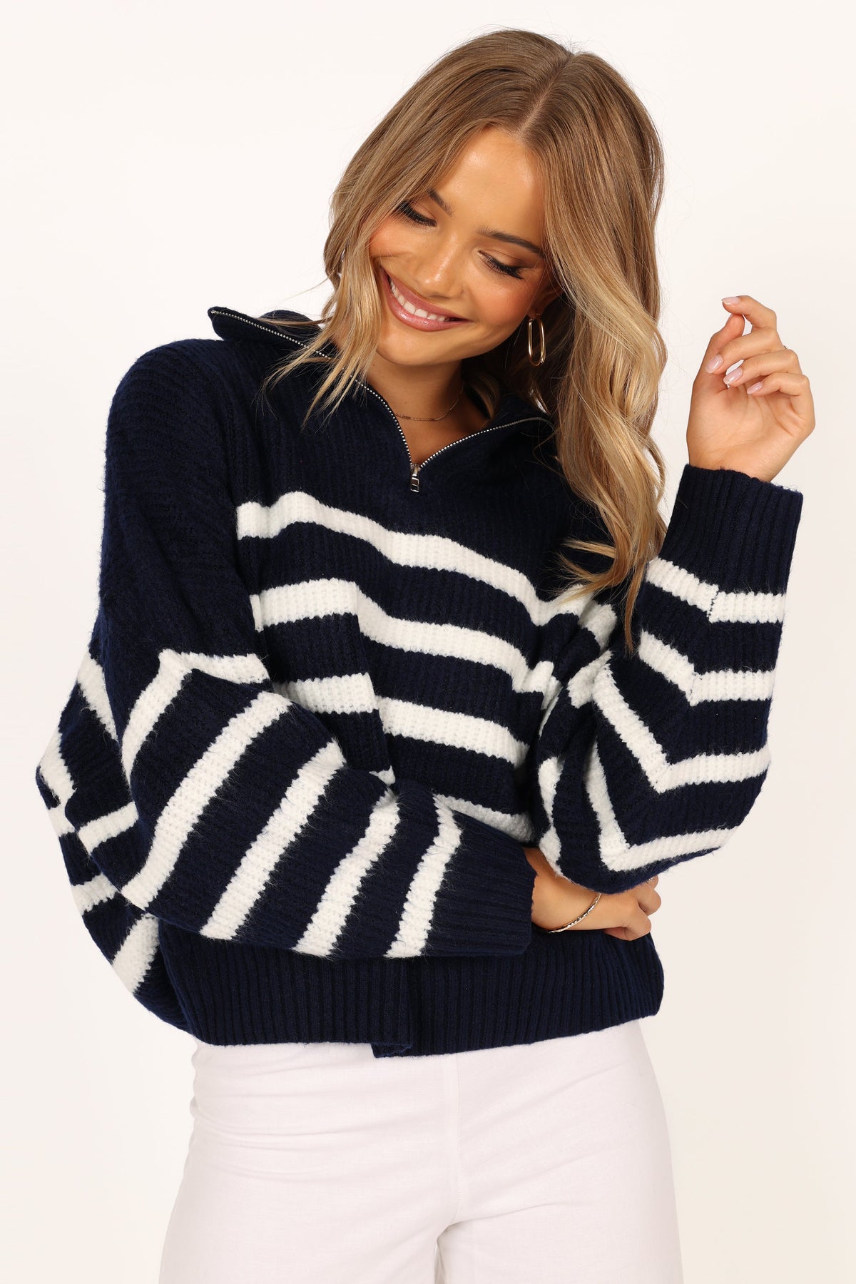 Miranda Knit Sweater - Navy