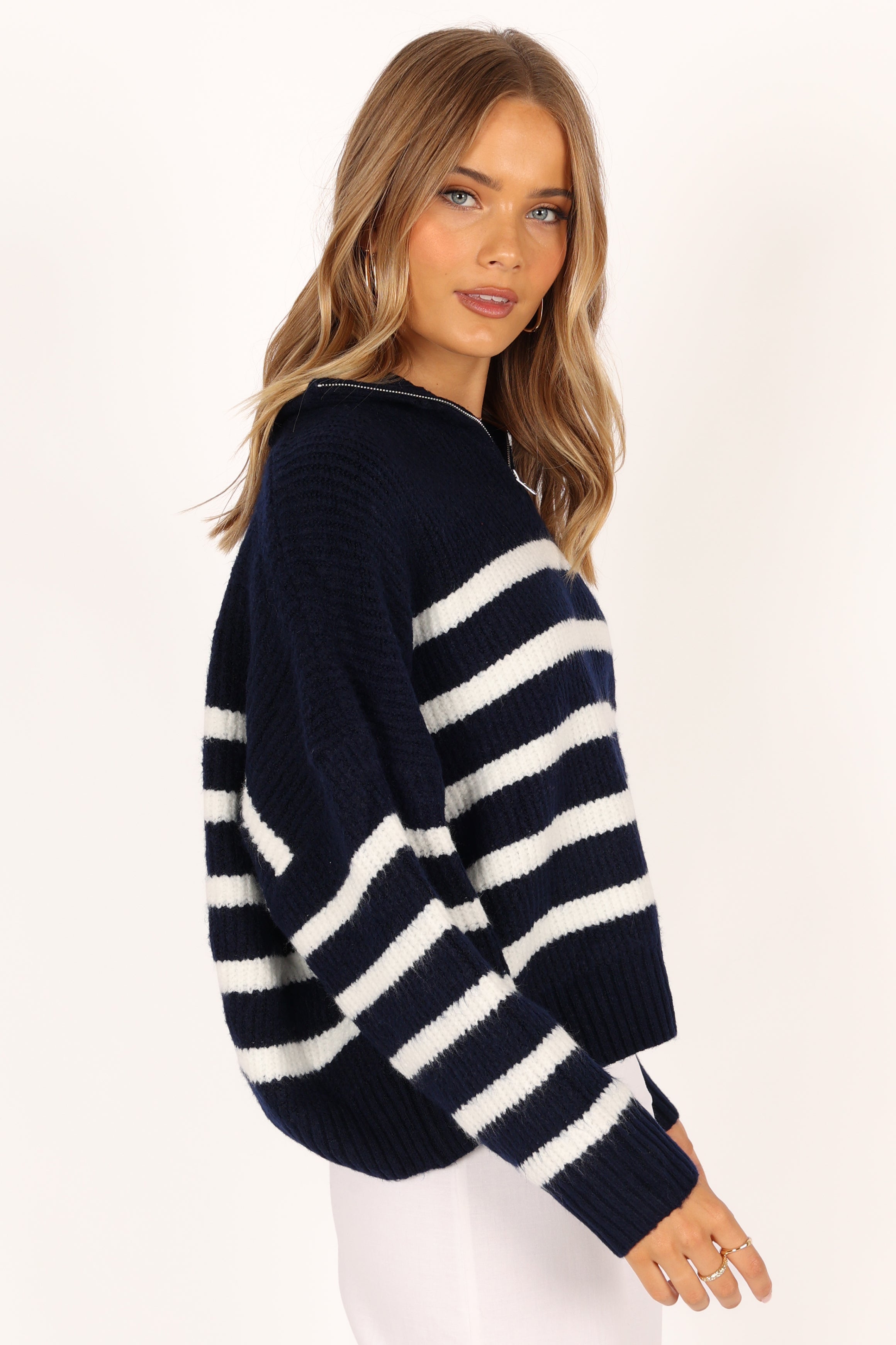 Miranda Knit Sweater - Navy