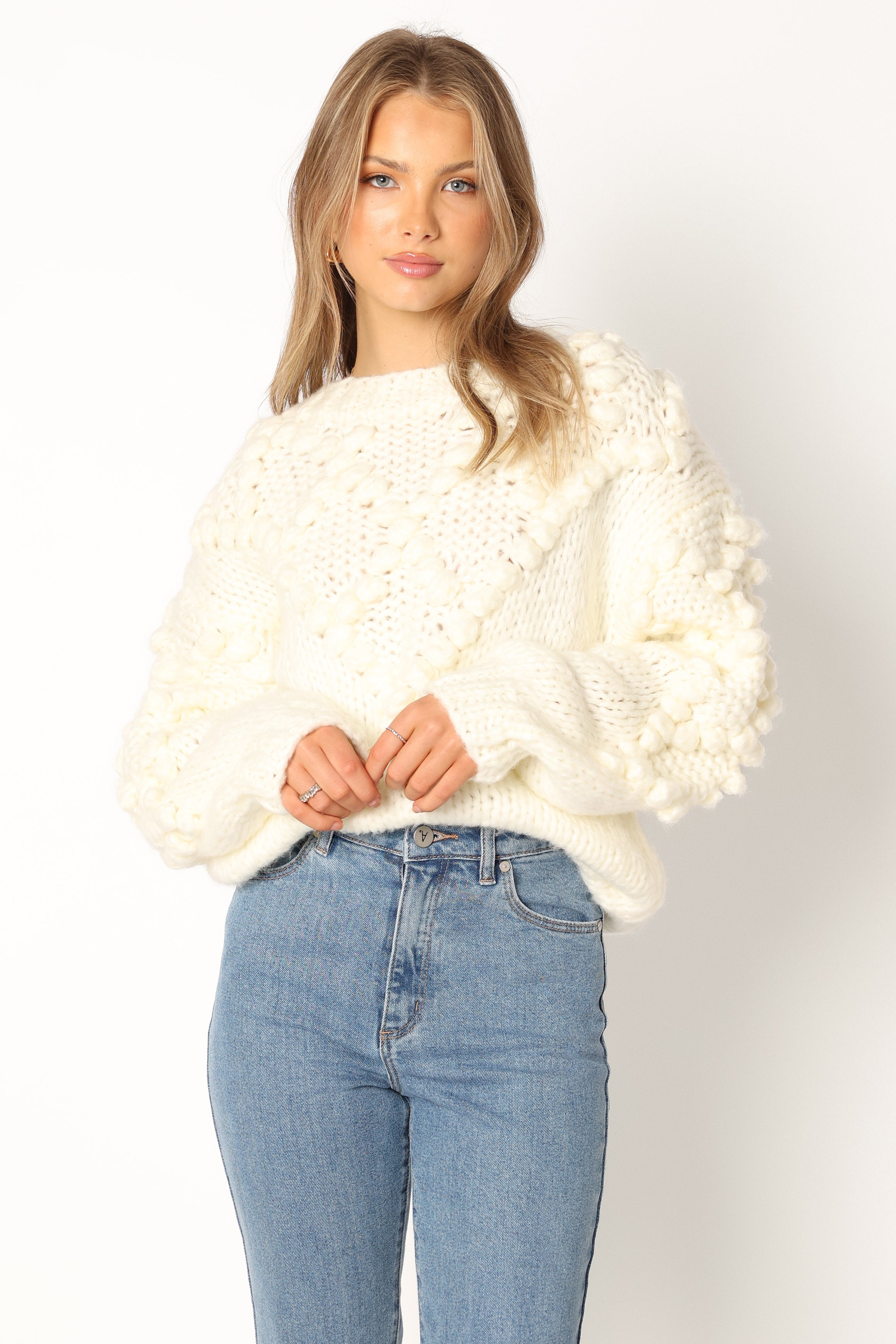 Vida Knit Sweater - White