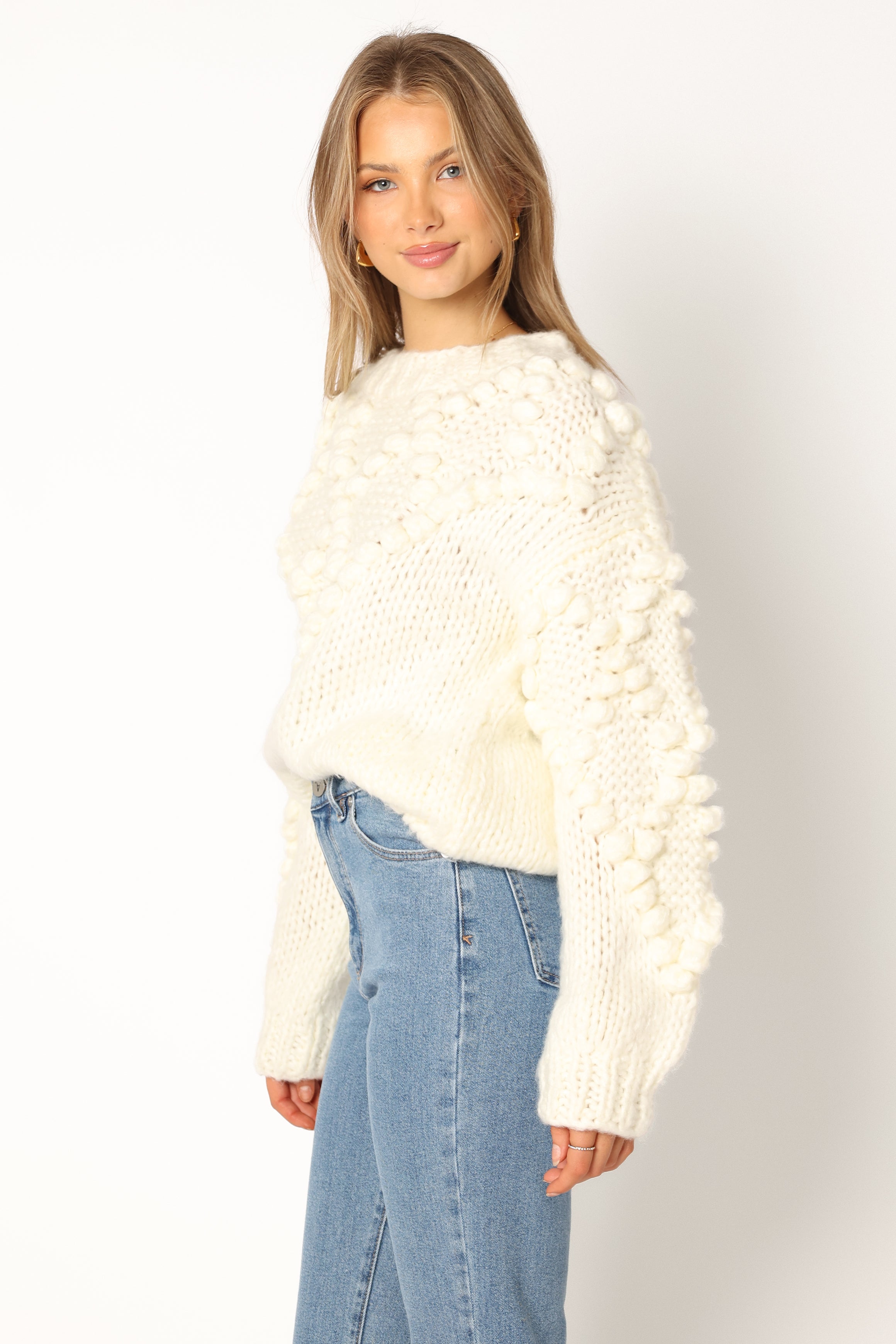 Vida Knit Sweater - White