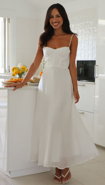 Sorrela Maxi Dress (White)