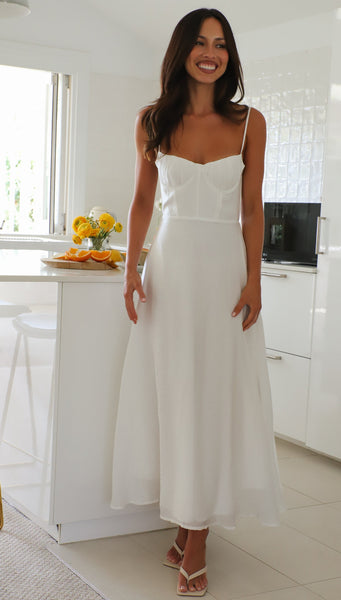 Sorrela Maxi Dress (White)