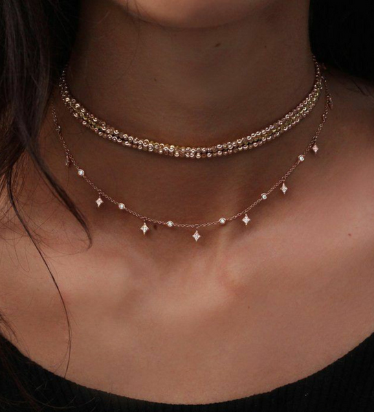 Star Beaded Chocker Necklace
