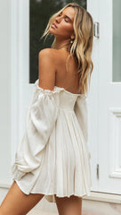 White Off -the-Shoulder Dress