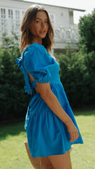Royal Blue Back-Bowknot Dress