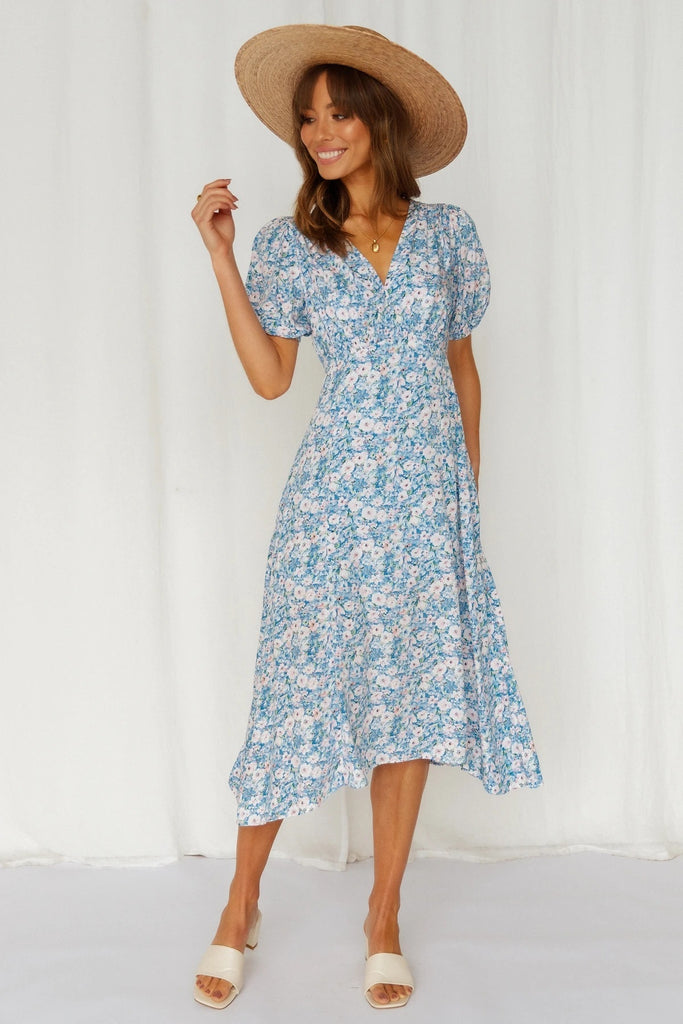 gaby embroidered midi dress UO Gaby Embroidered Midi Dress