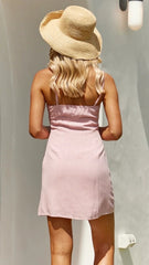 Pink Slip Mini Dress