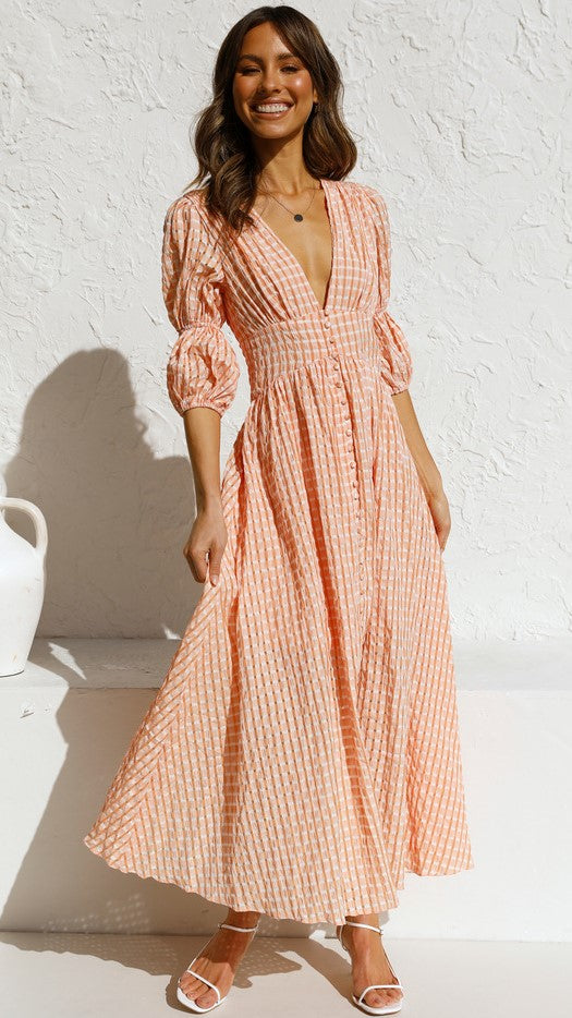 orange gingham midi dress Womens Simply Be Orange Gingham Waist Detail Midi Dress US 12