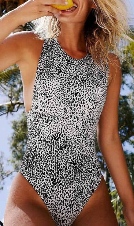 Animal Floral Print One Piece