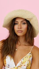 Beige Beach Staw Hat