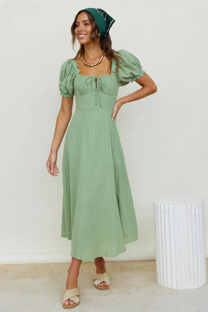 Sage Green Midi Dress Gabi Swimwear Sage Green Midi Dress Gabi Swimwear