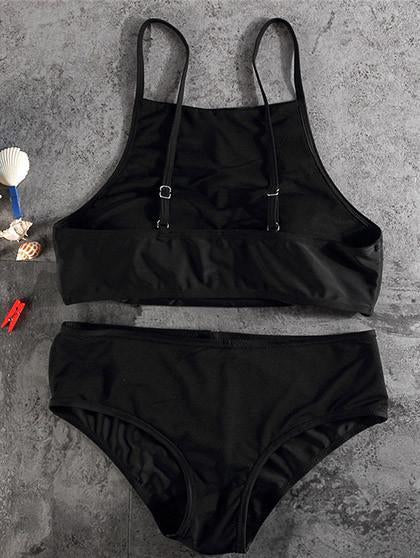 Basic Black Tank Bikini Bathing Suits