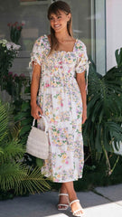 Garden Floral Midi Dress