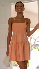 Orange Slip Mini Dress