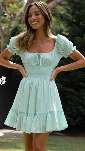 Mint Green Mini Dress