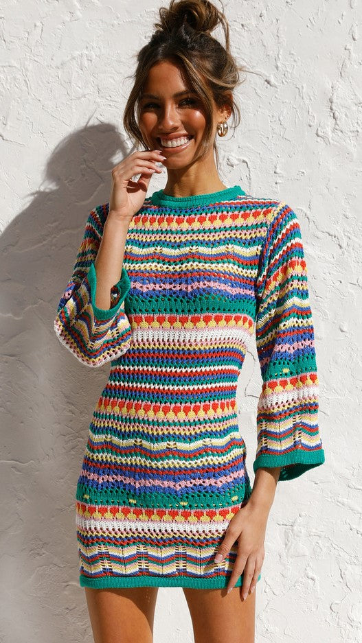rainbow striped mini dress Amazon.com: 875