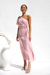 Blush Cutout Midi Dress