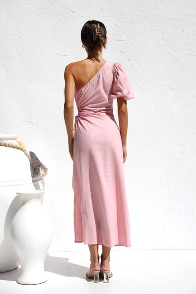 Blush Cutout Midi Dress