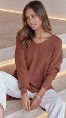 Brown Oversized Slouchy Sweater