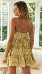 Yellow Floral Slip Dress