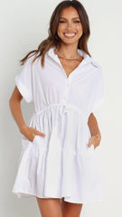 White Withdraw Mini Dress