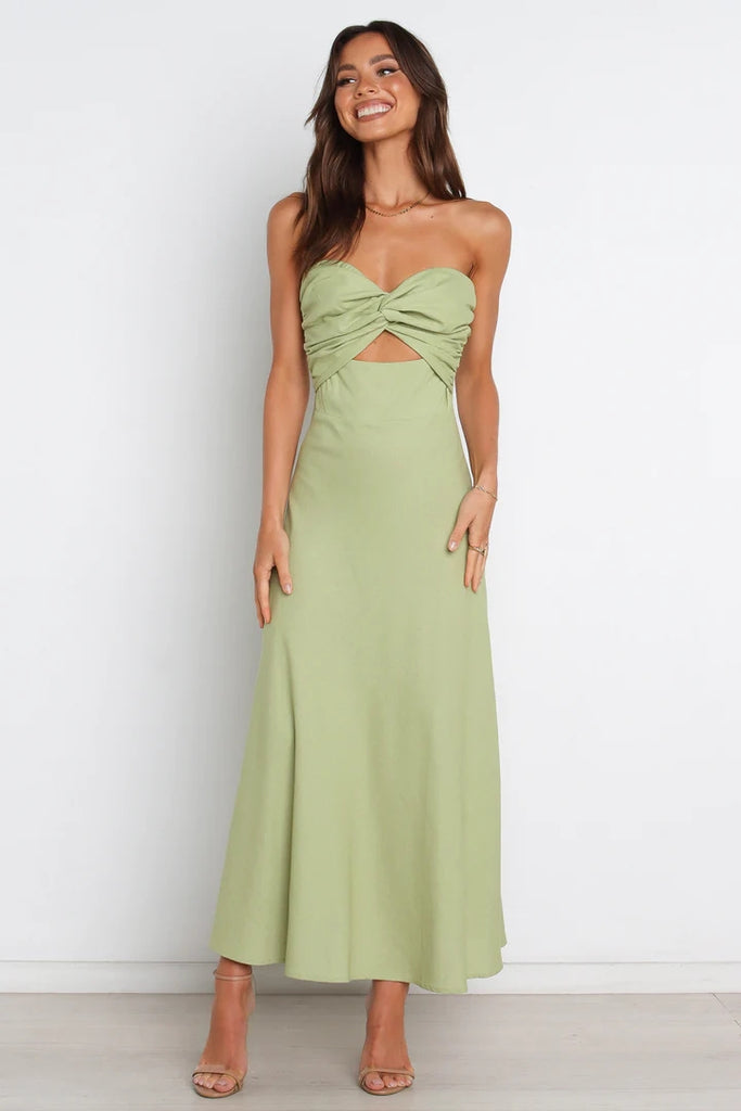 Mint Green Cutout Bandeau Dress Gabi Swimwear Mint Green Cutout Bandeau Dress Gabi Swimwear